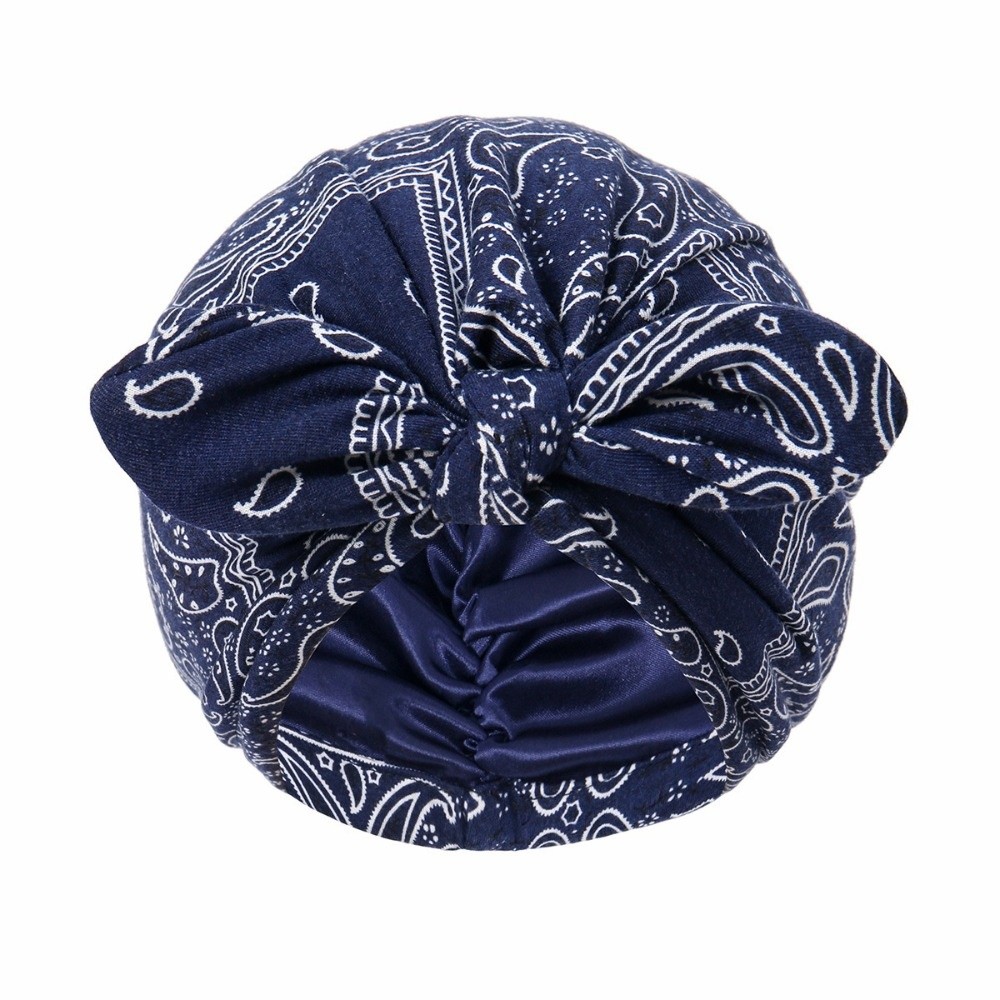 Bow Tie Pre Tied - Satin Lined Bandana Turban Hat Rabbit