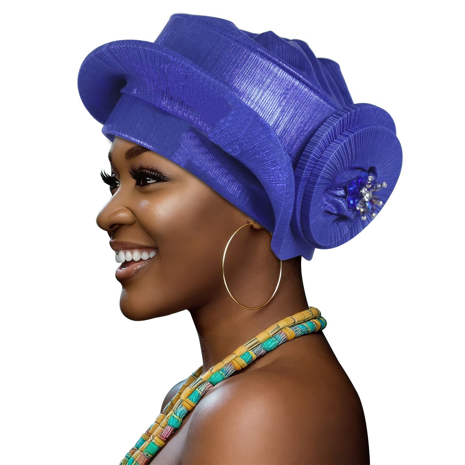 Head Wrap Turban - Novelty Spiral Beret for Women Afrcian