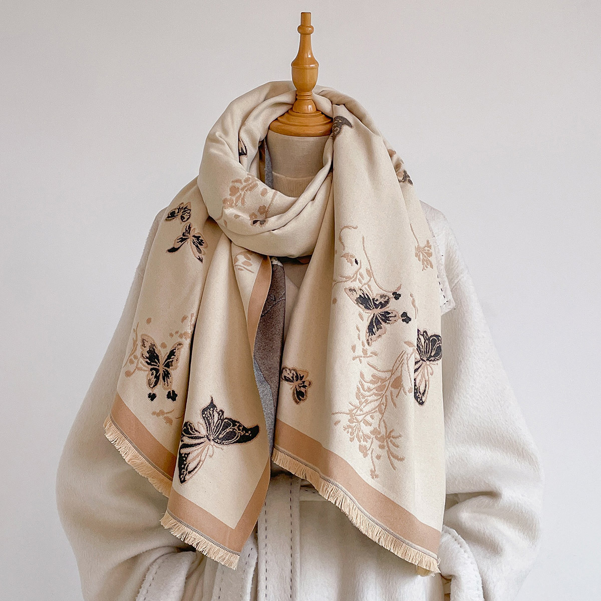 Women Imitation Cashmere Scarf - Pashmina Wrap Large 评论和价格