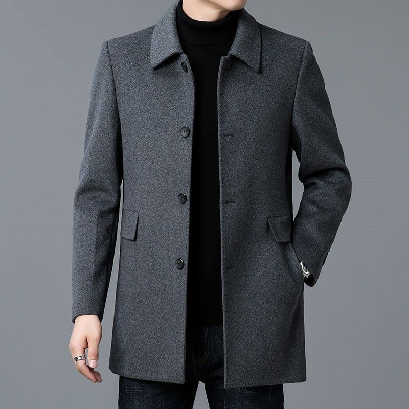 Wool Blend Coat White Mans Sha - Muffler Men Wool 评论和价格