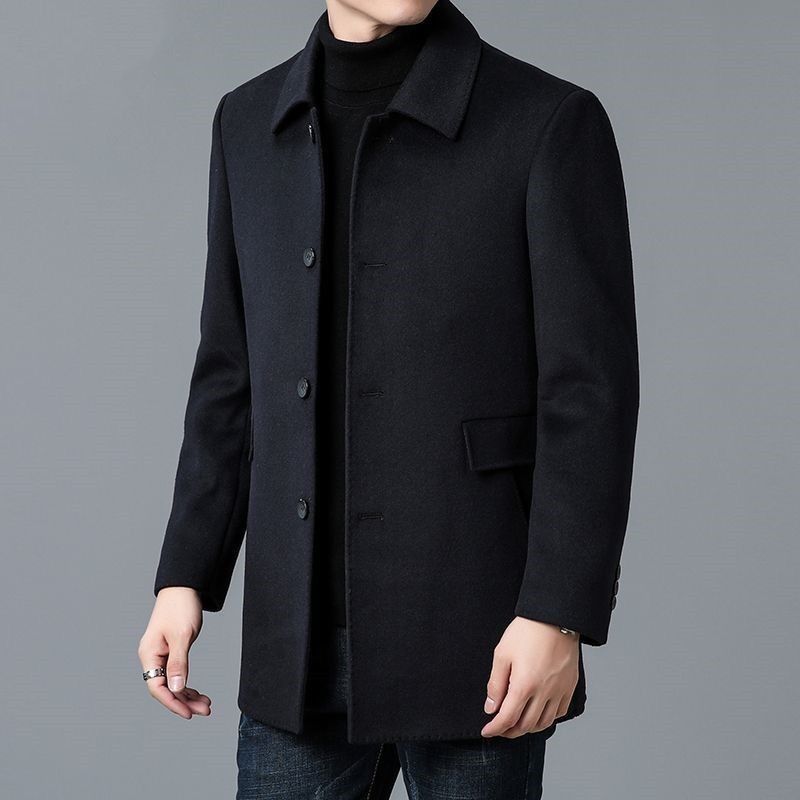 Wool Blend Coat White Mans Sha - Muffler Men Wool 评论和价格