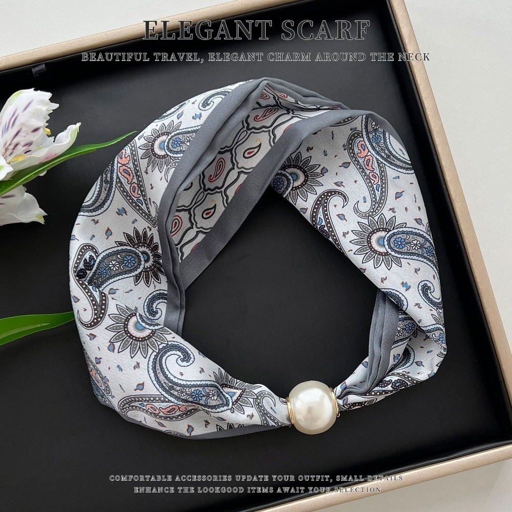 Elegant Magnetic Clasp Pearl S - Ascot Neck Scarf 评论和价格
