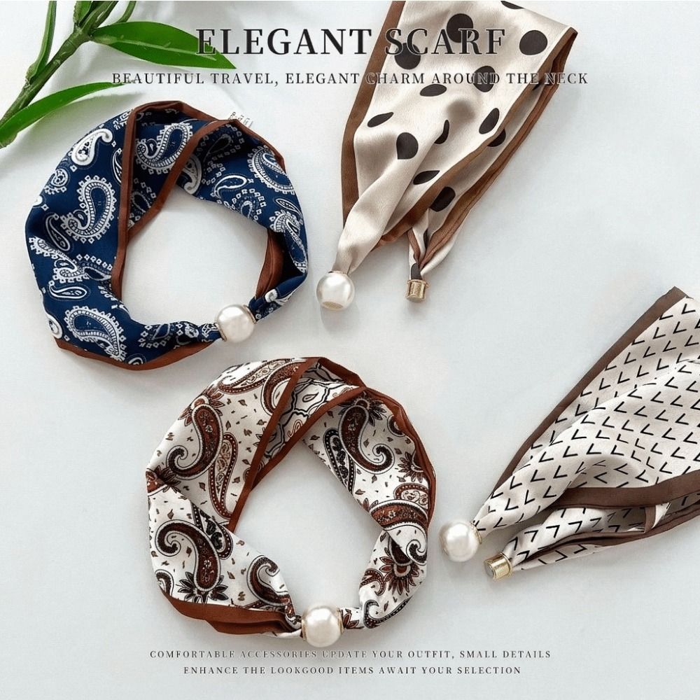 Elegant Magnetic Clasp Pearl S - Ascot Neck Scarf 评论和价格