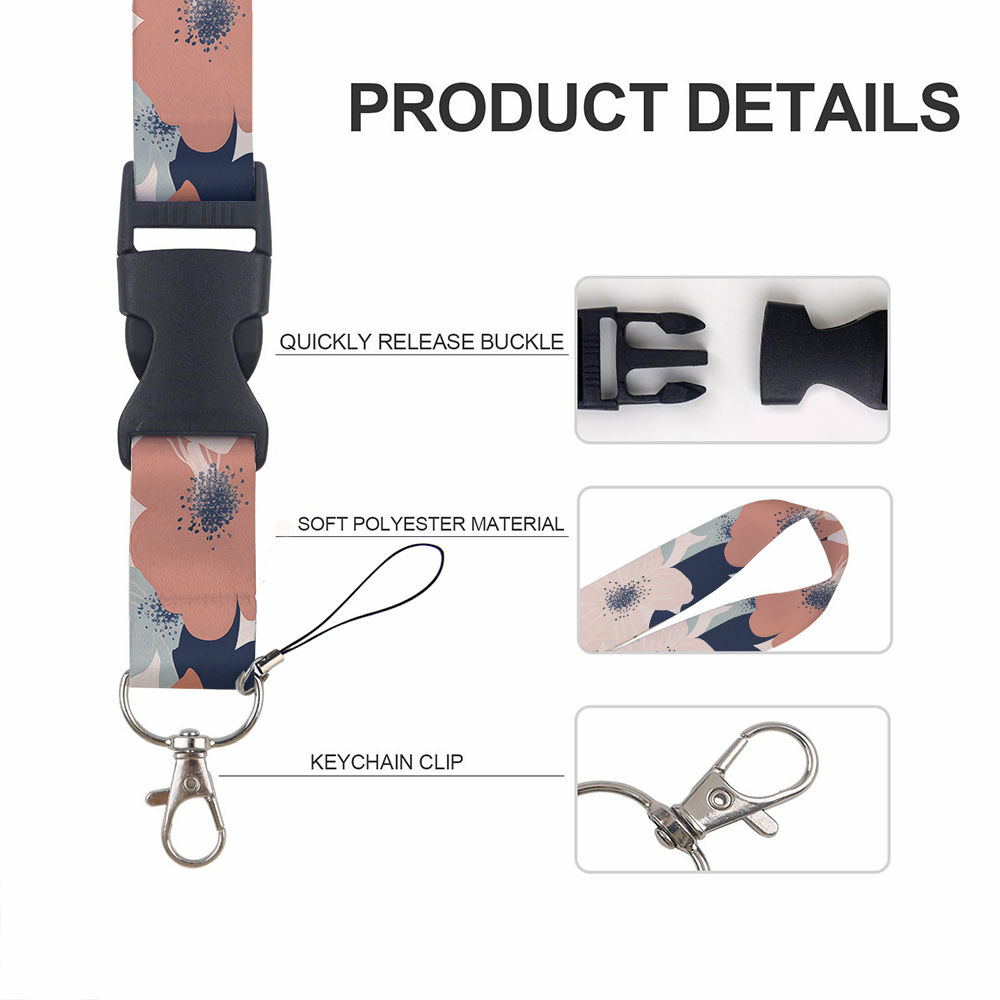 Small animals inside flowers P - Lanyard Badge Holder 评论和价格