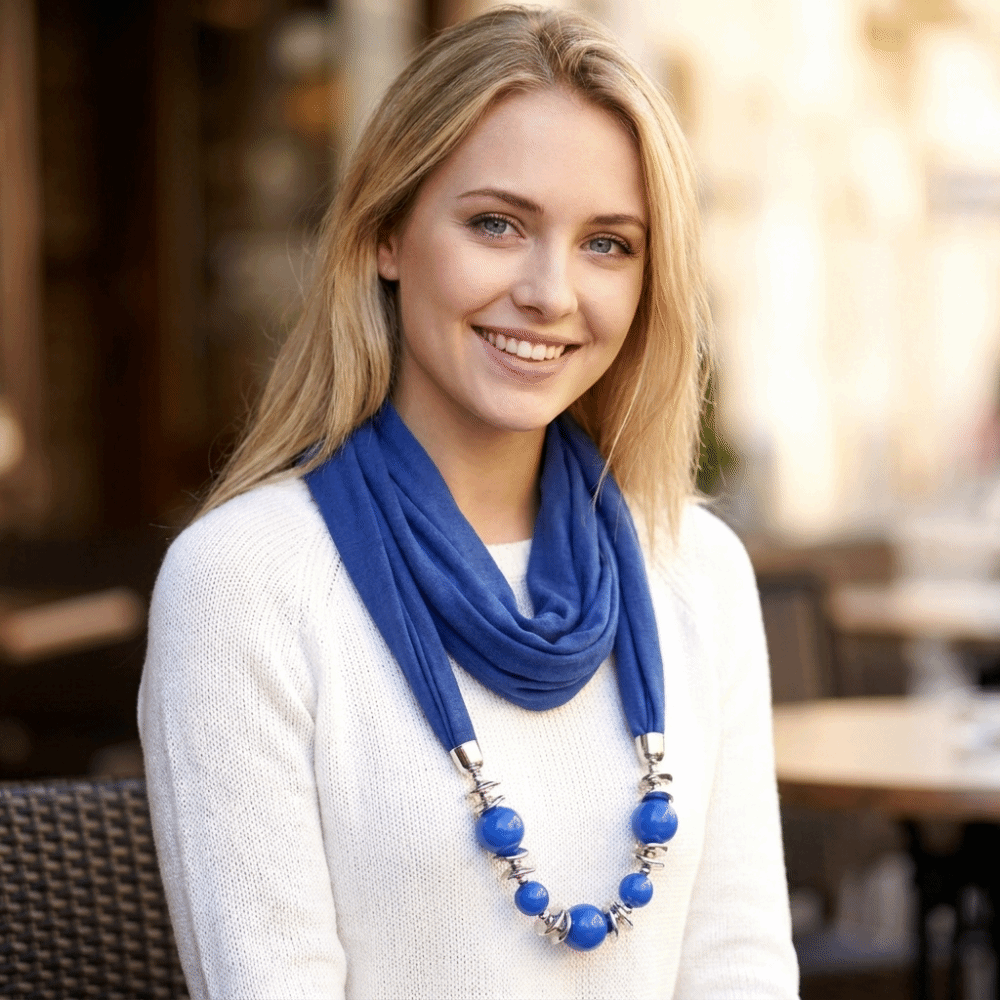 Fashion Chiffon Scarf Necklace - Infinity Scarf Knit 评论和价格