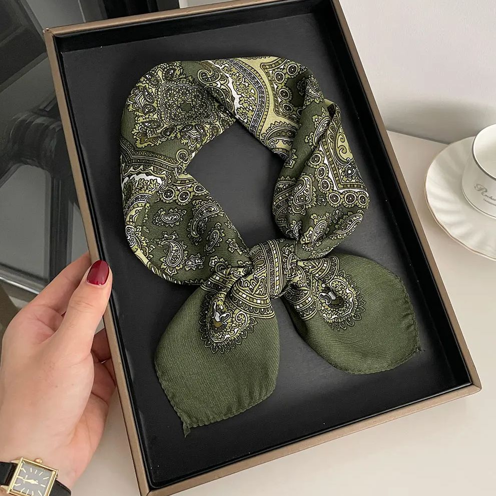 New Fashion 70X70cm Women's Sc - Bandana Cotton 评论和价格